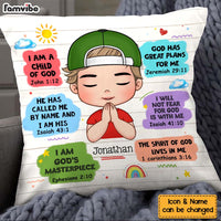 Personalized Gift For Grandson Christian Kids Bible Verse Pillow 28348 thumb 1