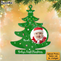 Personalized Upload Photo Baby's First Christmas Tree Ornament 28350 thumb 1