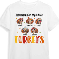 Personalized Thanksgiving Gift For Grandma Thankful Turkeys Shirt - Hoodie - Sweatshirt 28352 thumb 1
