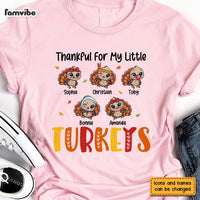 Personalized Thanksgiving Gift For Grandma Thankful Turkeys Shirt - Hoodie - Sweatshirt 28352 thumb 1