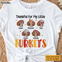 Personalized Thanksgiving Gift For Grandma Thankful Turkeys Shirt - Hoodie - Sweatshirt 28352 thumb 1