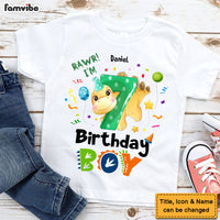 Personalized Gift For Grandson Cute Birthday Dino Kid T Shirt 28353 thumb 1