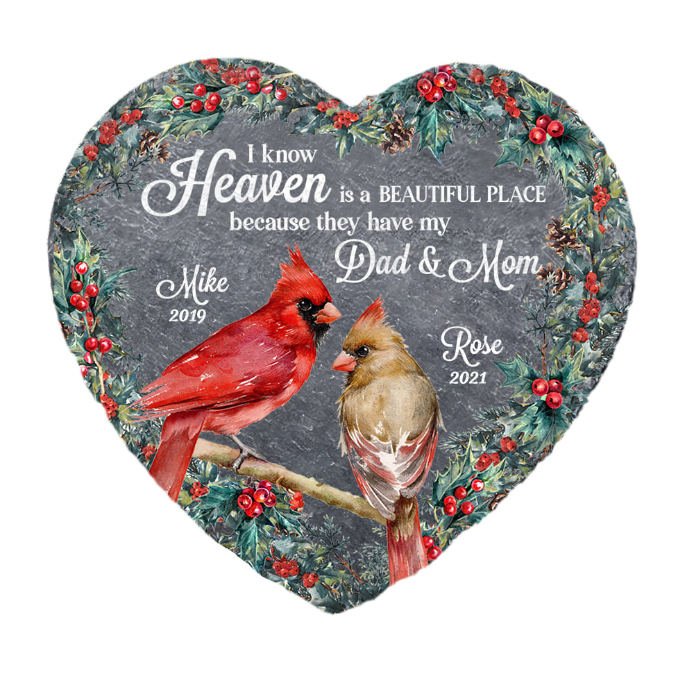 Personalized Heaven Is A Beautiful Place Heart Memorial Stone NB43 36O53 28355 Primary Mockup