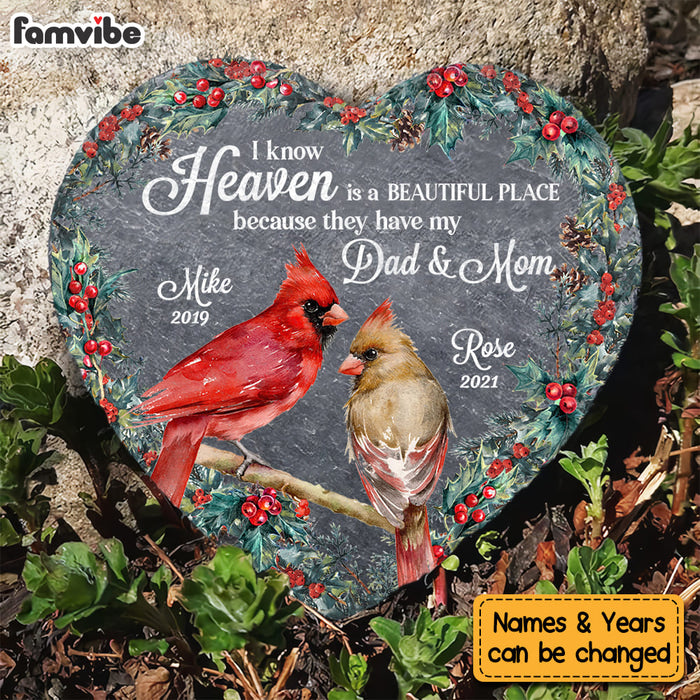 Personalized Heaven Is A Beautiful Place Heart Memorial Stone NB43 36O53 28355 1