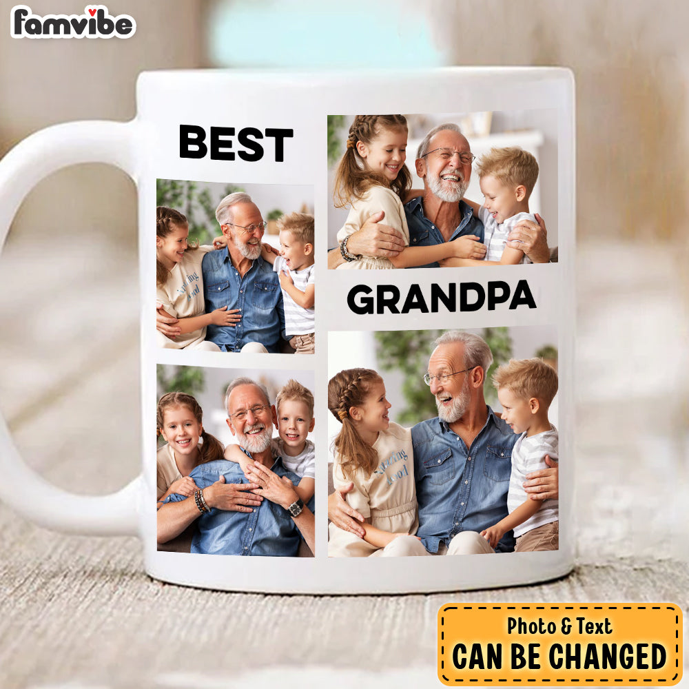 Personalized Gift For Grandpa Upload Photo Gallery Mug 28357 Primary Mockup