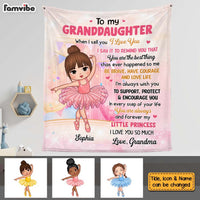Personalized Gift For Granddaughter Love Ballet Blanket 28361 thumb 1