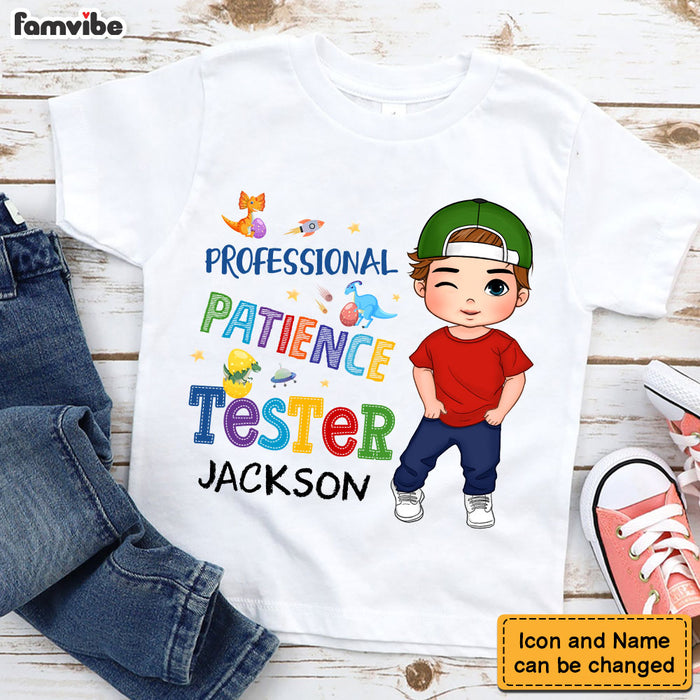 Personalized Birthday Gift For Grandson Professional Patience Tester Kid T Shirt 28363 1