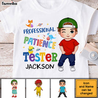 Personalized Birthday Gift For Grandson Professional Patience Tester Kid T Shirt 28363 thumb 1