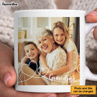 Personalized Gift For Grandma Swirl Heart Upload Photo Gallery Mug 28364 thumb 1