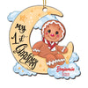Personalized Ginger Cookie Baby And Moon First Christmas Ornament 28365 1