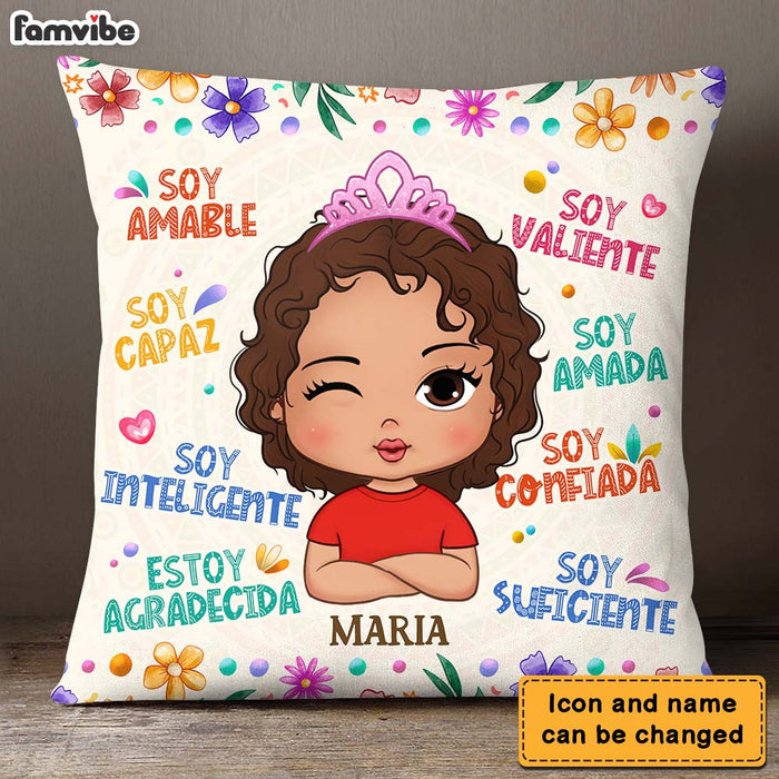 Personalized Gifts For Granddaughter Spanish Soy Amable Pillow 28369 1