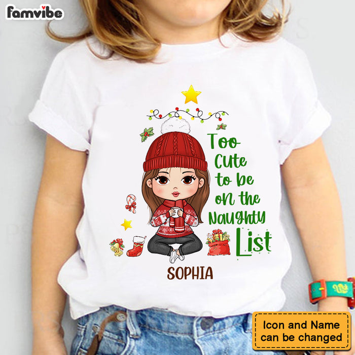 Personalized Christmas Gift For Granddaughter Too Cute To Be Kid T Shirt 28370 1