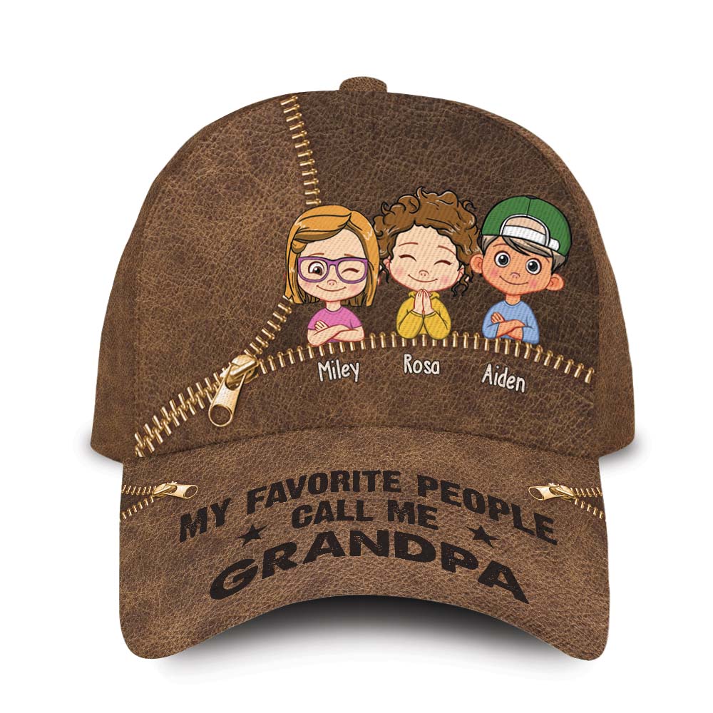 Personalized My Favorite People Call Me Grandpa Cap 28371 Primary Mockup
