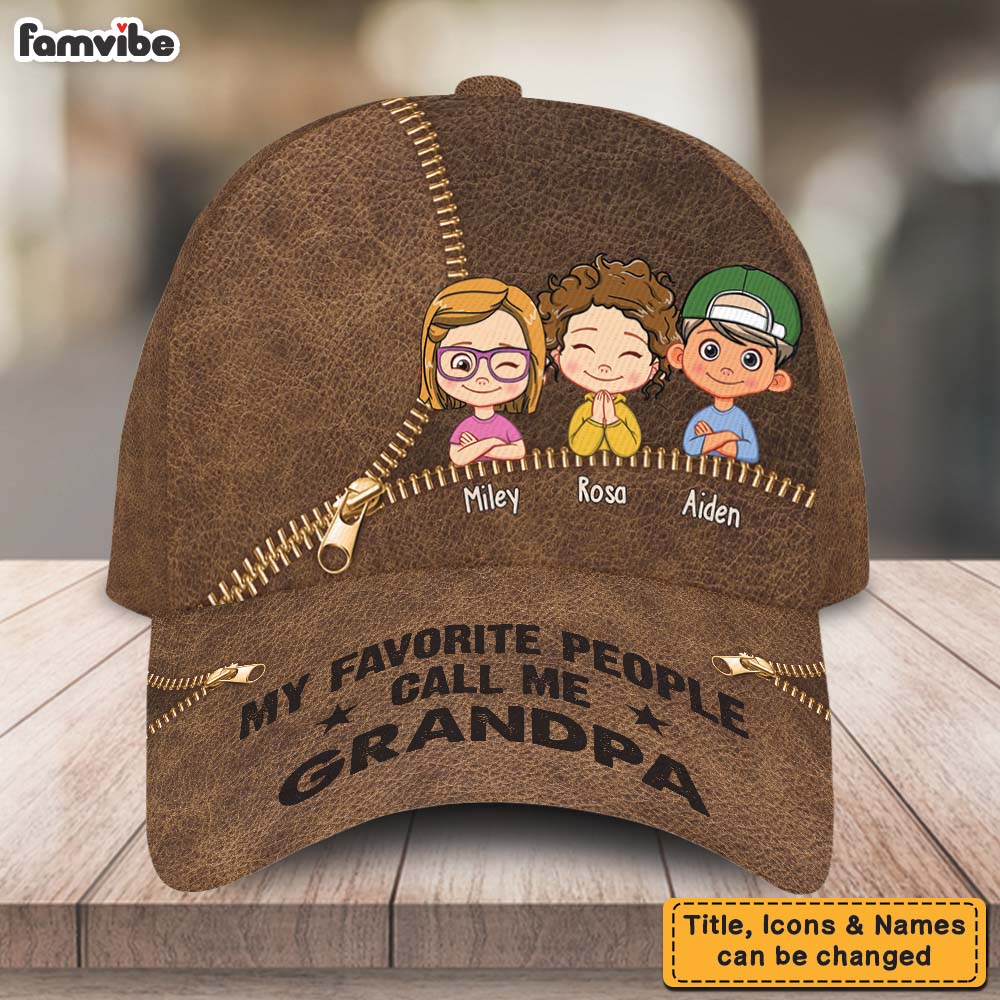 Personalized My Favorite People Call Me Grandpa Cap 28371 Primary Mockup