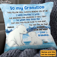 Personalized Gift For Grandson You Will Feel My Hugs Pillow 28374 thumb 1