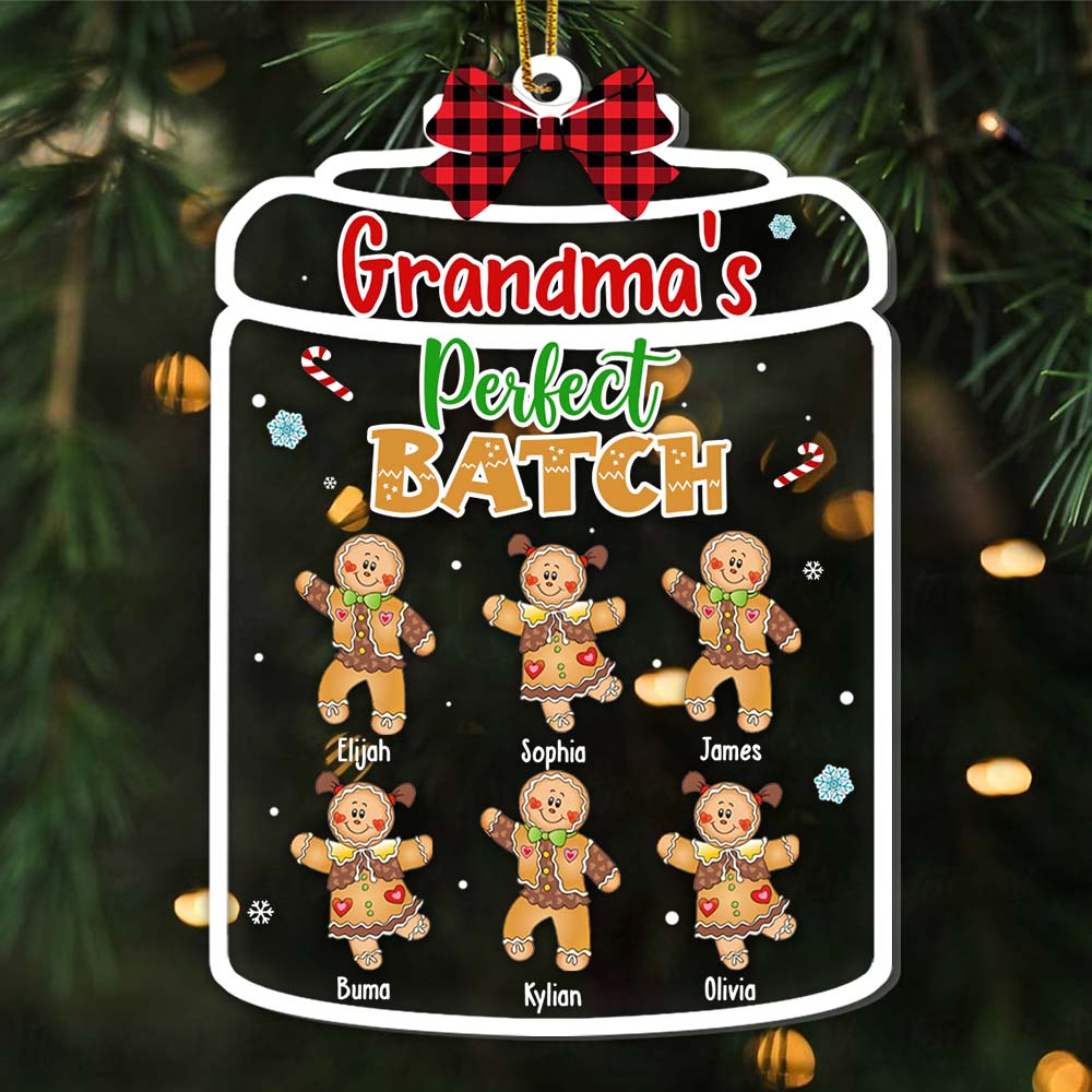 Personalized Christmas Gift For Grandma Ginger Bread Ornament 28375 Primary Mockup