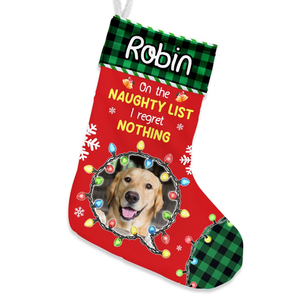 Personalized Christmas Funny Dog Photo Upload Stocking 28377 Primary Mockup