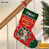 Personalized Christmas Funny Dog Photo Upload Stocking 28377 thumb 1