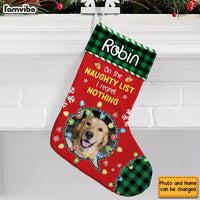 Personalized Christmas Funny Dog Photo Upload Stocking 28377 thumb 1