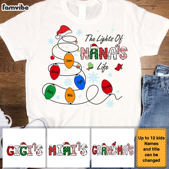 Personalized Gift For Grandma The Lights Of Nana's Life Shirt - Hoodie - Sweatshirt 28382 1