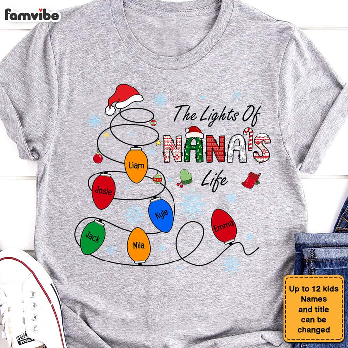 Personalized Gift For Grandma The Lights Of Nana's Life Shirt - Hoodie - Sweatshirt 28382 1