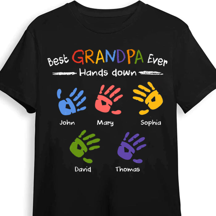 Personalized Grandpa Hands Down Shirt - Hoodie - Sweatshirt 28383 1