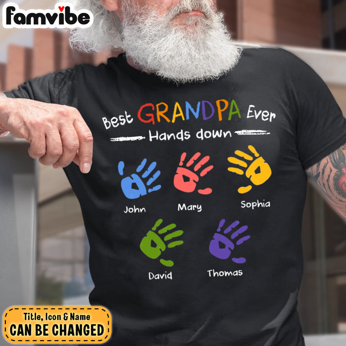 Personalized Grandpa Hands Down Shirt - Hoodie - Sweatshirt 28383 1