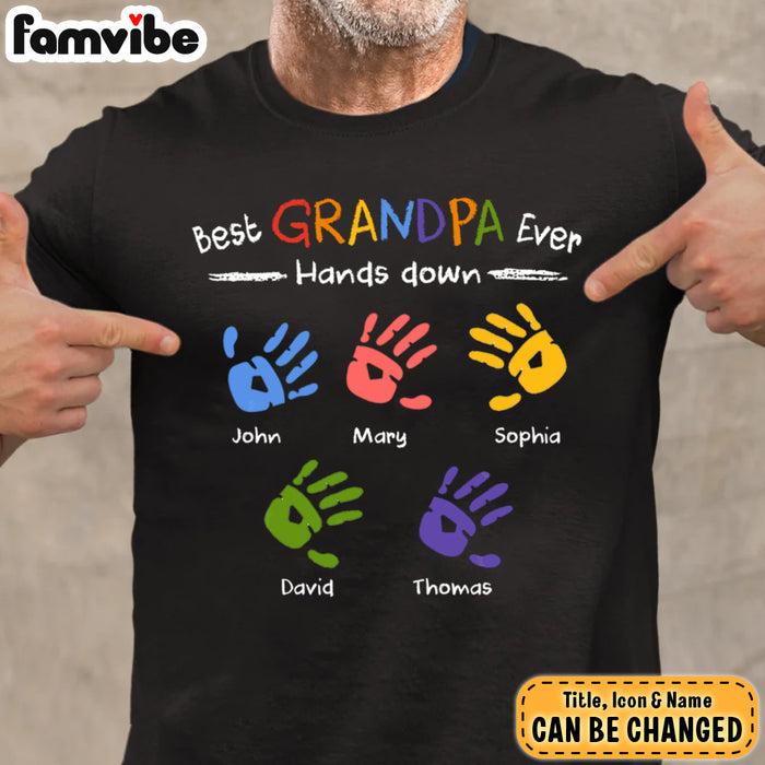 Personalized Grandpa Hands Down Shirt - Hoodie - Sweatshirt 28383 1