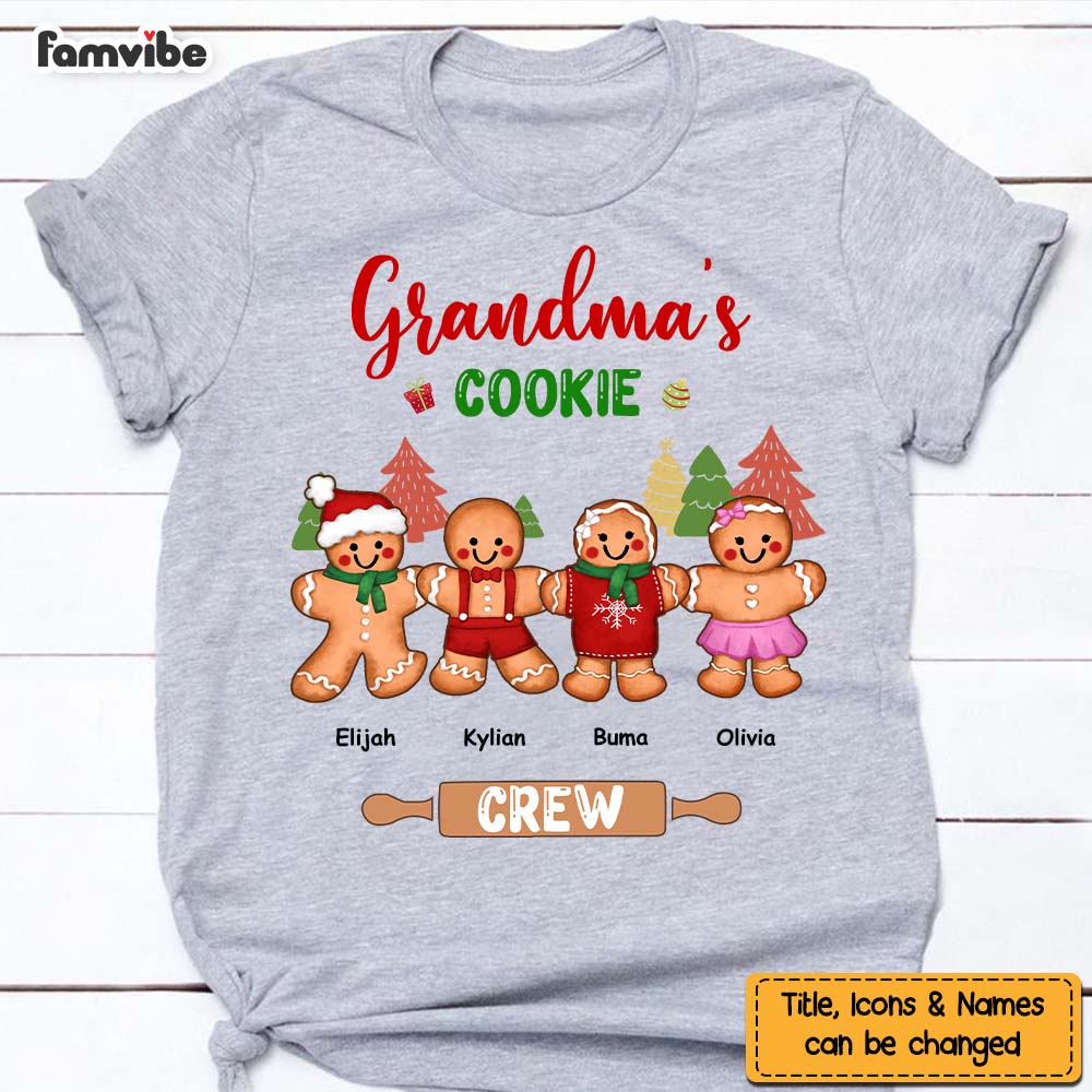 Personalized Christmas Gift For Grandma Little Cookies Crew Shirt Sweatshirt Hoodie 28387 Primary Mockup