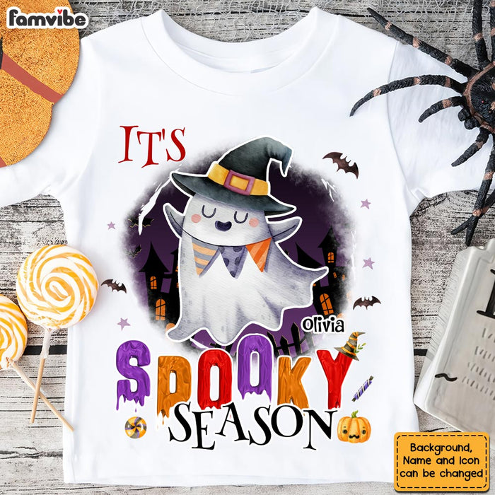 Personalized Halloween Gift For Granddaughter It's Spooky Season Kid T Shirt 28391 1