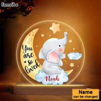 Personalized Gift For Newborn Baby You Are So Loved Cute Elephant Plaque LED Lamp Night Light 28394 thumb 1