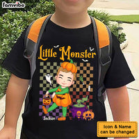 Personalized Halloween Gift For Grandson Little Monster Kid T Shirt 28395 thumb 1