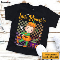 Personalized Halloween Gift For Grandson Little Monster Kid T Shirt 28395 thumb 1