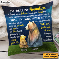 Personalized Gift For Grandson Bear Pillow 28396 thumb 1