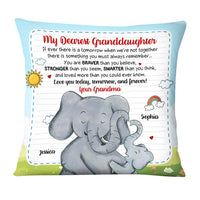 Personalized Gift For Granddaughter Elephant Pillow 28397 thumb 1