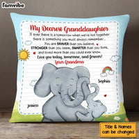 Personalized Gift For Granddaughter Elephant Pillow 28397 thumb 1
