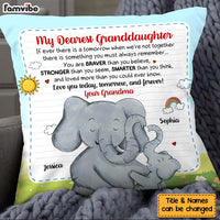 Personalized Gift For Granddaughter Elephant Pillow 28397 thumb 1
