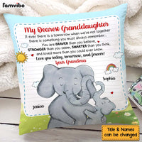 Personalized Gift For Granddaughter Elephant Pillow 28397 thumb 1