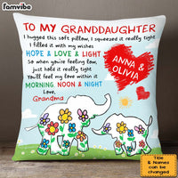 Personalized Gift For Granddaughter Elephant Hugged This Pillow 28398 thumb 1