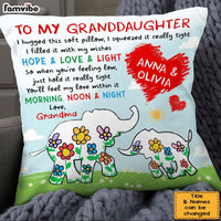 Personalized Gift For Granddaughter Elephant Hugged This Pillow 28398 thumb 1