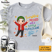 Personalized Sunshine Mixed With A Little Hurricane Grandson Kid T Shirt 28399 thumb 1