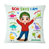 Personalized Gift For Grandson Dinosaur God Says I Am Pillow 28403 1