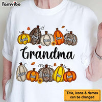 Personalized Gift For Grandma Pumpkin Patch Pattern Fall Shirt - Hoodie - Sweatshirt 28404 thumb 1