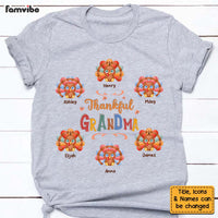 Personlized Gifts For Grandma Thanksgiving Thankful Turkey Shirt - Hoodie - Sweatshirt 28406 thumb 1