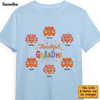 Personlized Gifts For Grandma Thanksgiving Thankful Turkey Shirt - Hoodie - Sweatshirt 28406 thumb 1