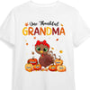 Personalized Fall Thanksgiving Gift For Grandma Thankful Turkey Shirt - Hoodie - Sweatshirt 28410 1