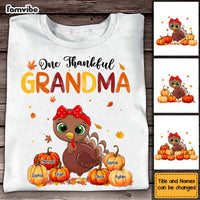 Personalized Fall Thanksgiving Gift For Grandma Thankful Turkey Shirt - Hoodie - Sweatshirt 28410 thumb 1