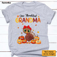 Personalized Fall Thanksgiving Gift For Grandma Thankful Turkey Shirt - Hoodie - Sweatshirt 28410 thumb 1
