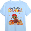 Personalized Fall Thanksgiving Gift For Grandma Thankful Turkey Shirt - Hoodie - Sweatshirt 28410 1