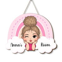 Personalized Granddaughter Rainbow Love Wood Sign 28411 thumb 1